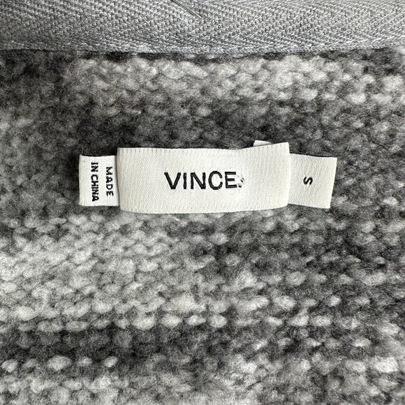 Vince Sweater Womens Small Gray Wool Silk V-Neck Oversized Pullover Space Dye - Picture 3 of 8